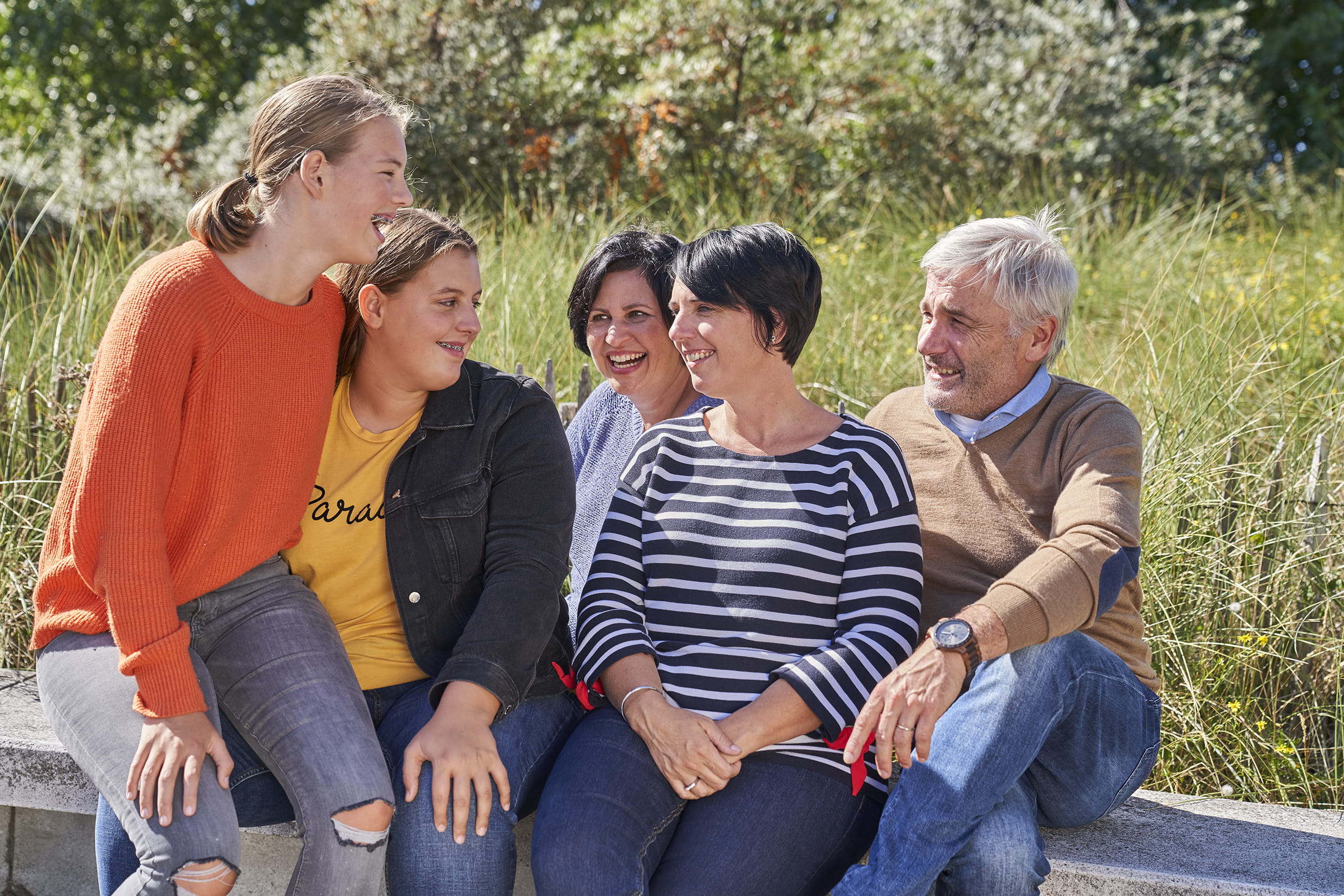 gezin samen na overlijden
